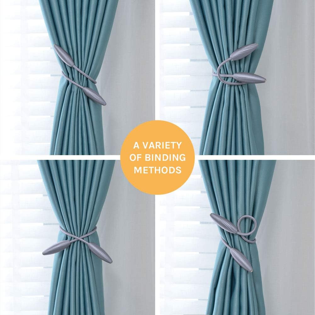 NICEEC 2 Pack Crystal Curtain Tiebacks Holdbacks