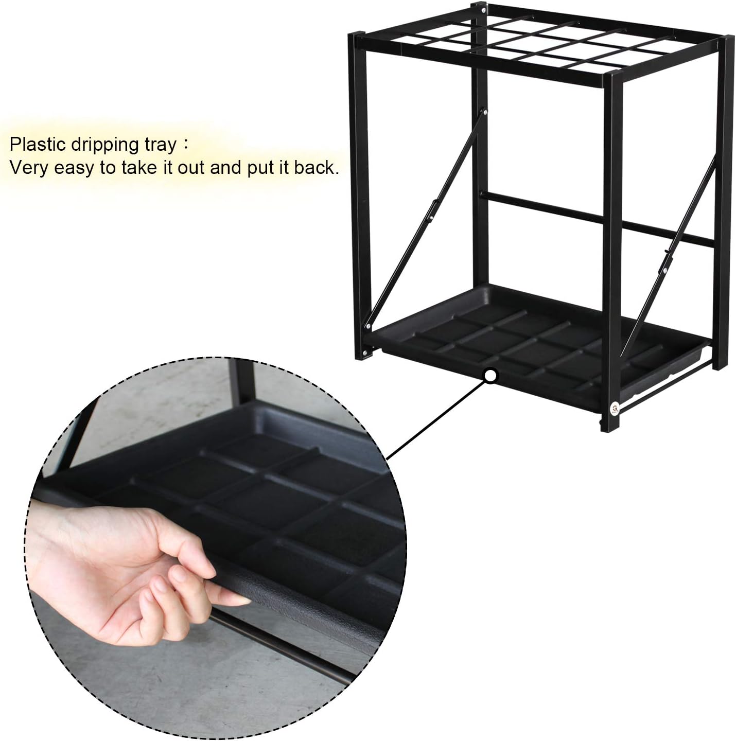 Folding Umbrella Stand with Removable Drip Tray