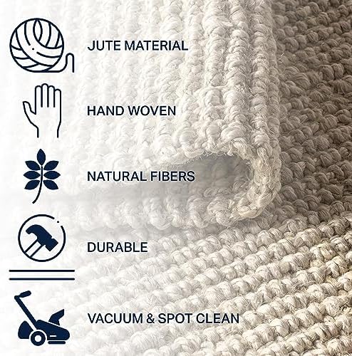 JONATHAN Y NFR103A-28 Ivory Jute Runner Rug