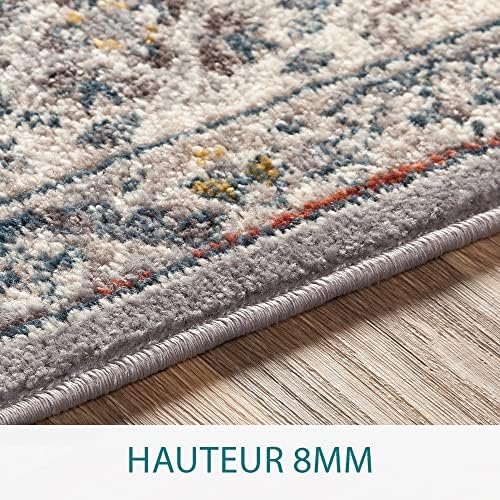 Livabliss Anja Oriental Medallion Area Rug 67 x 9 Grey