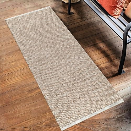 Hausattire Jute Woven Runner Rug 2x6 - Natural