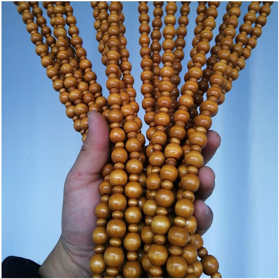 Beaded Curtain Wooden Doorway Divider Decor