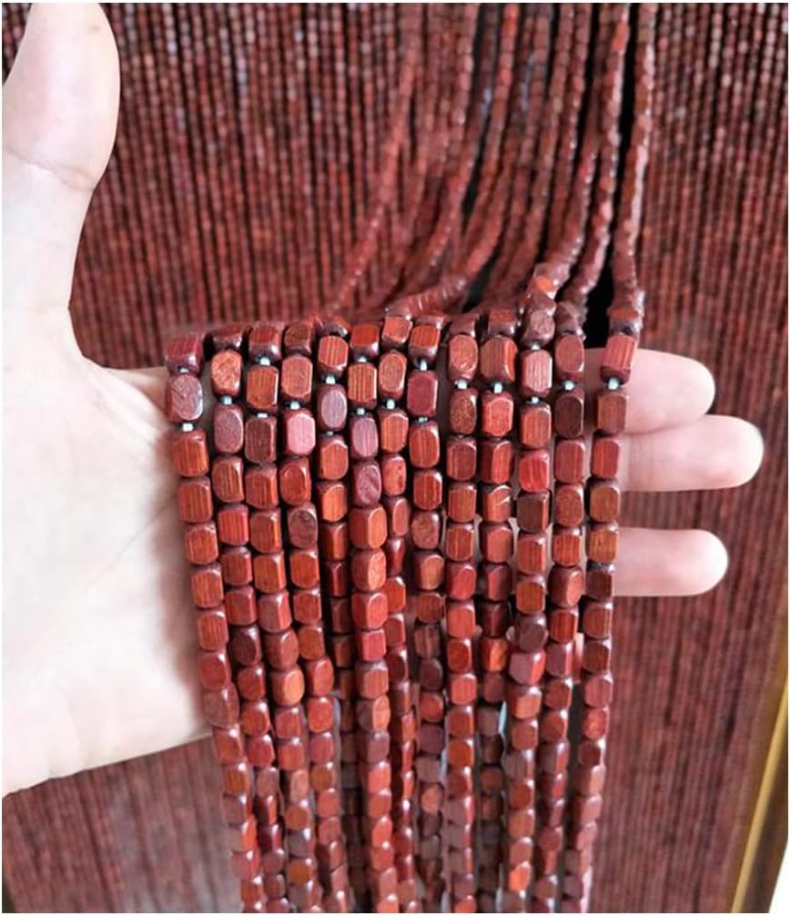 ZHOUXIAO 90 Strand Bamboo Beaded Curtain with Rods