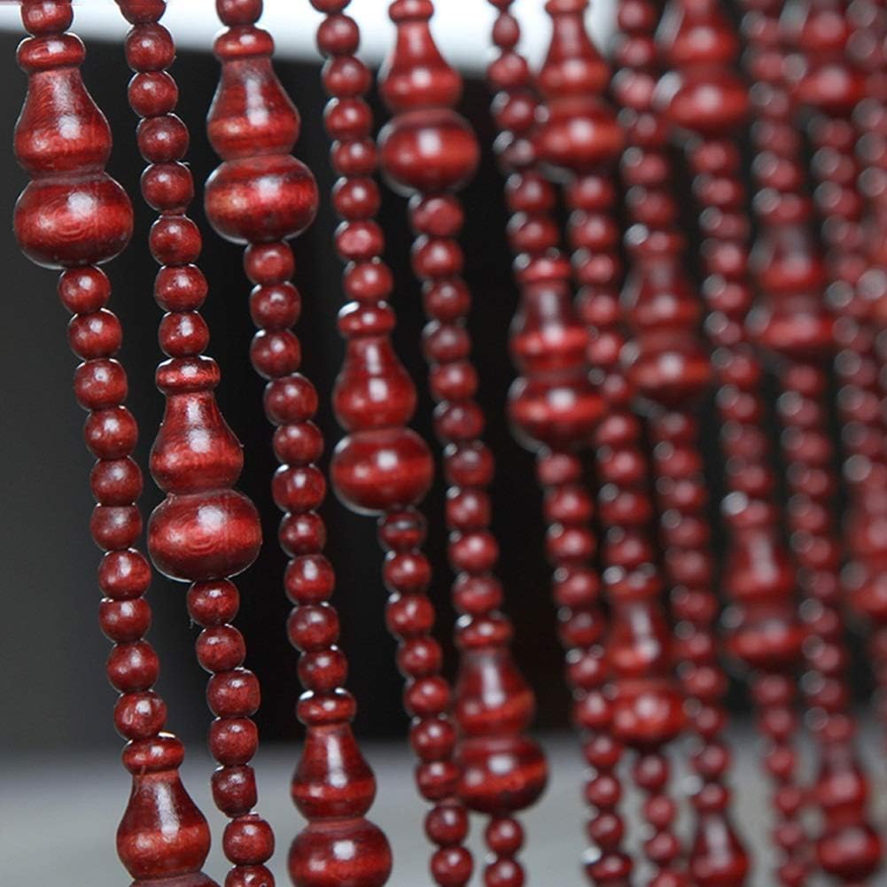 NMDCDH Beaded Curtain Natural Wooden Beads Door String 21 25 29 Strands