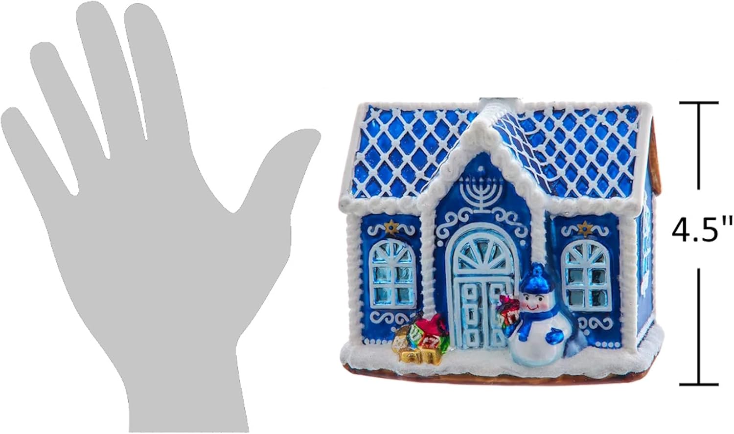 The Bridge Collection 45 Hanukkah Gingerbread House Ornament