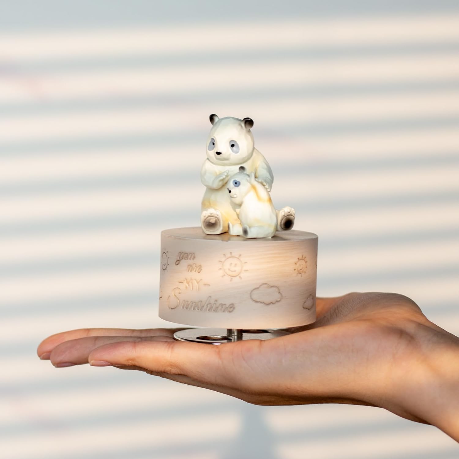 Panda Music Box Figurine with You Are My Sunshine Song