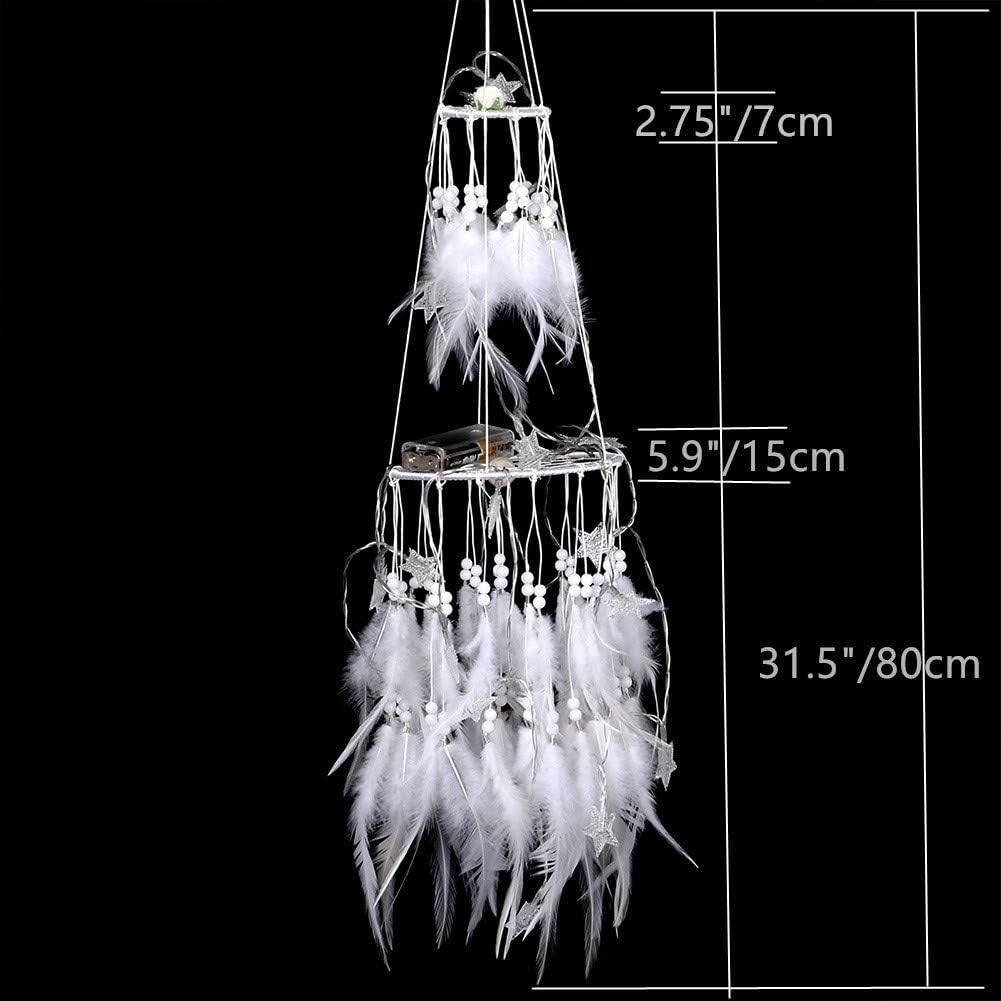 Dremisland Double Circle Dream Catcher with LED Fairy Lights