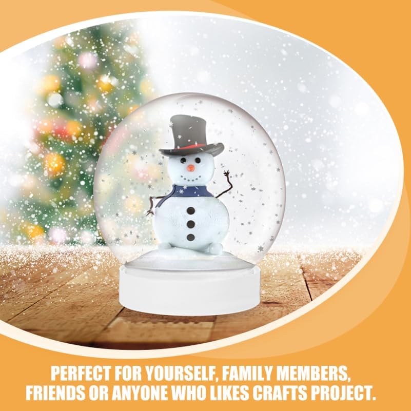 36 Pcs DIY Snow Globe Kit for Winter Decor
