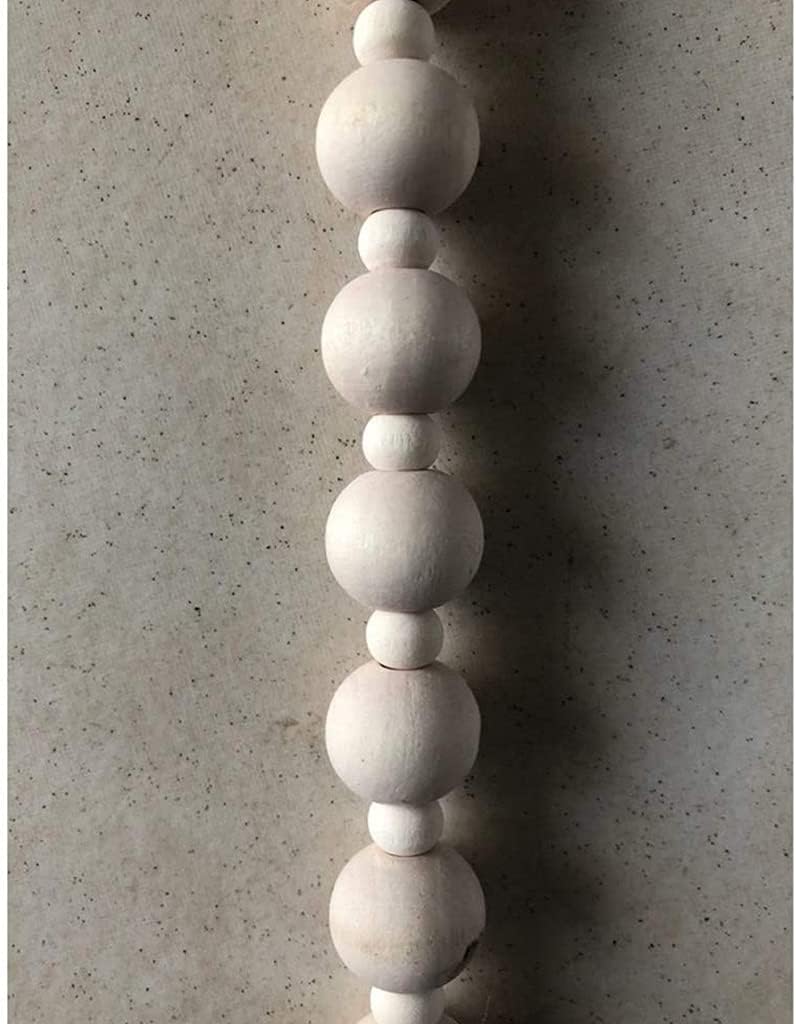ZHOUXIAO 31 Strands Wood Beaded Curtain for Doorways
