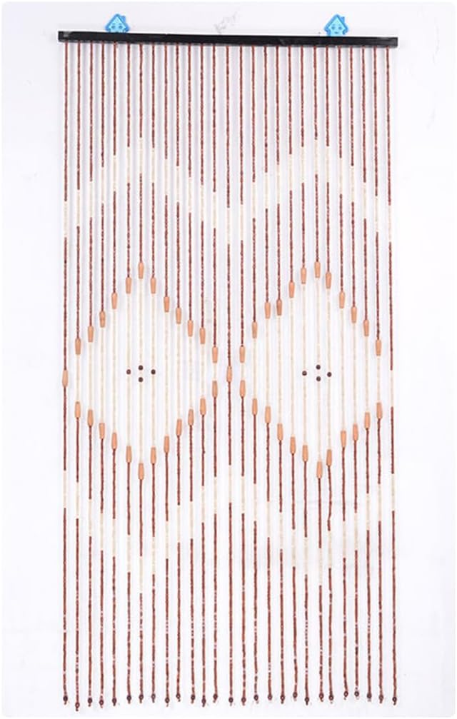 GVILTY Wooden Beaded Curtains Window Decor 90x175cm