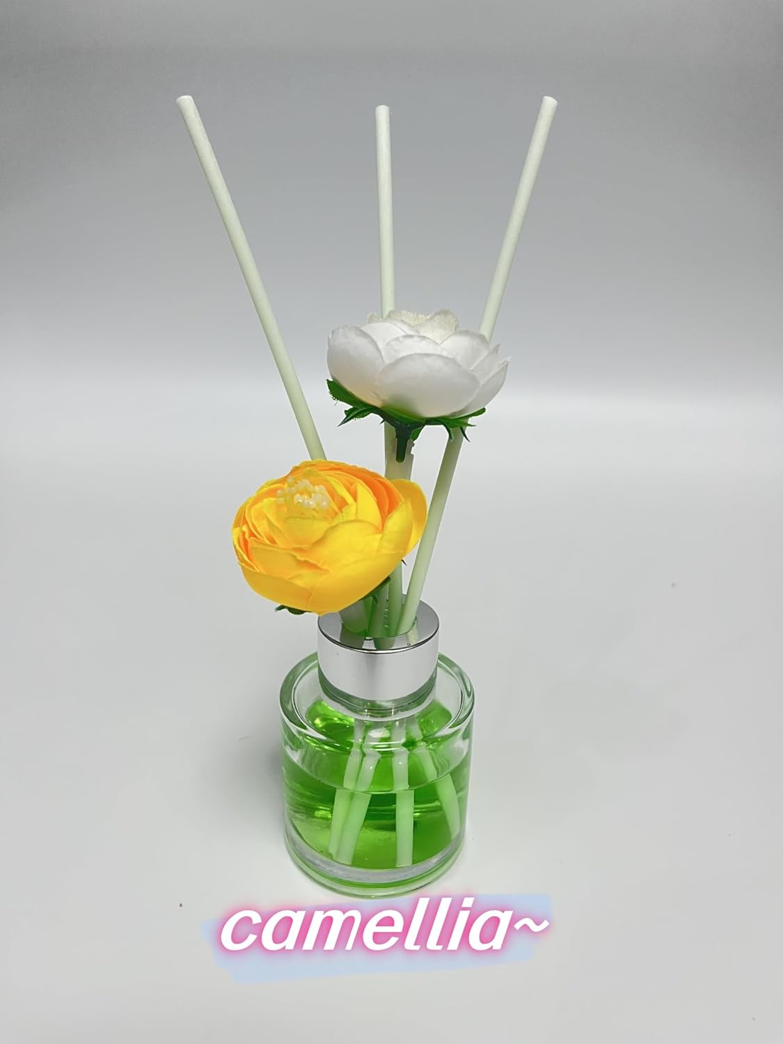 100 Diffuser Sticks with 3-35mm Artificial Flowers
