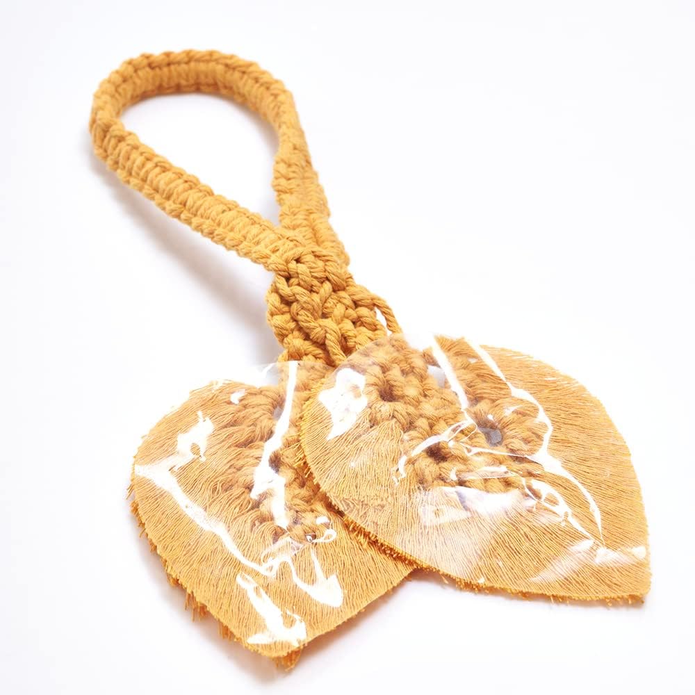 Handmade Cotton Curtain Tiebacks with Adjustable Wooden Beads