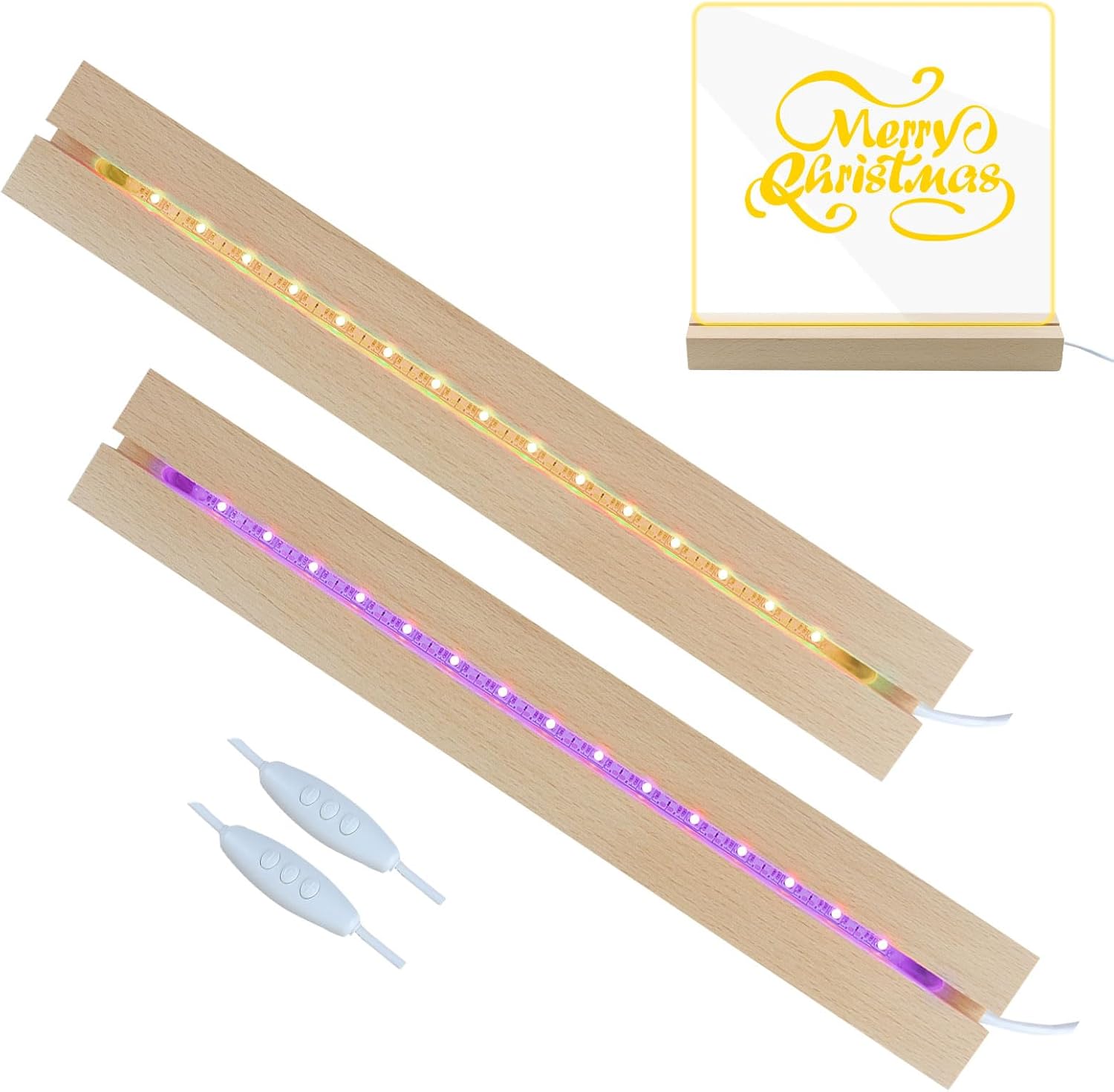 2pcs 1181 Inch Wooden LED Light Display Pedestal