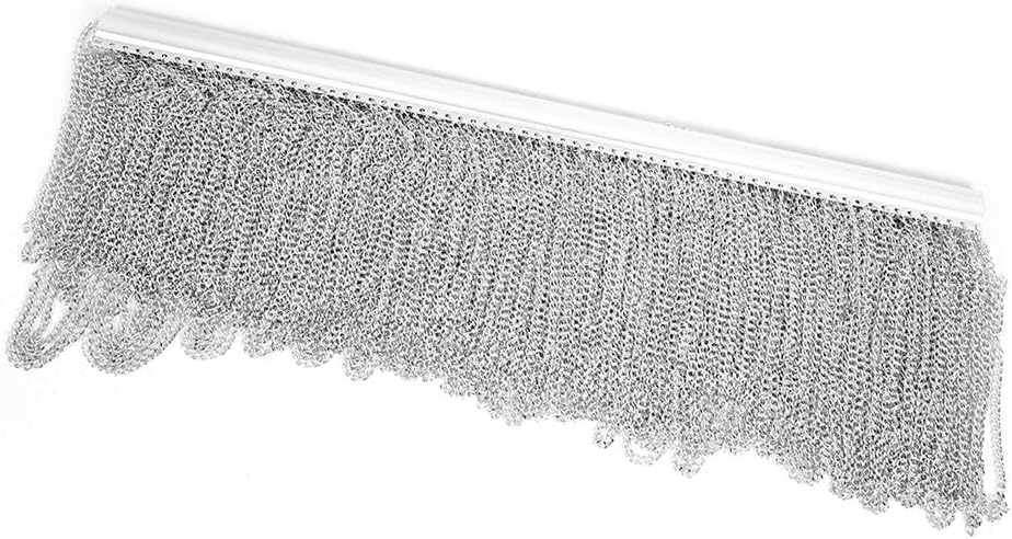 Doorway String Curtain with Silver Aluminum Chain
