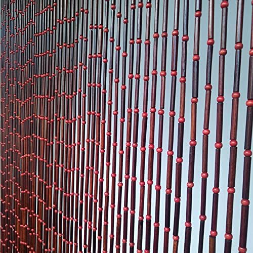 Natural Wood Bamboo Beaded Curtain for Home Decor
