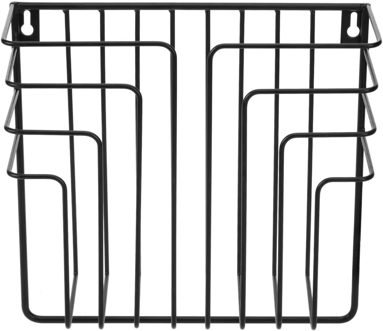 Modern Design Black Metal Wire Magazine Holder and File Folder Rack