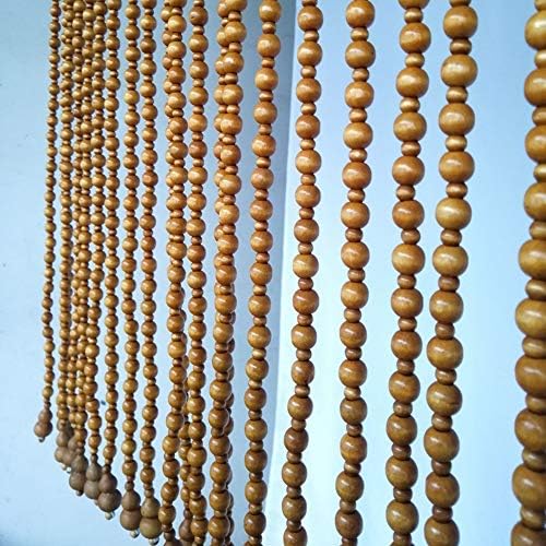 Beaded Curtain Wooden Doorway Divider Decor