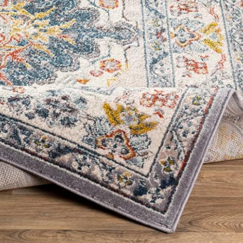 Livabliss Anja Oriental Medallion Area Rug 67 x 9 Grey