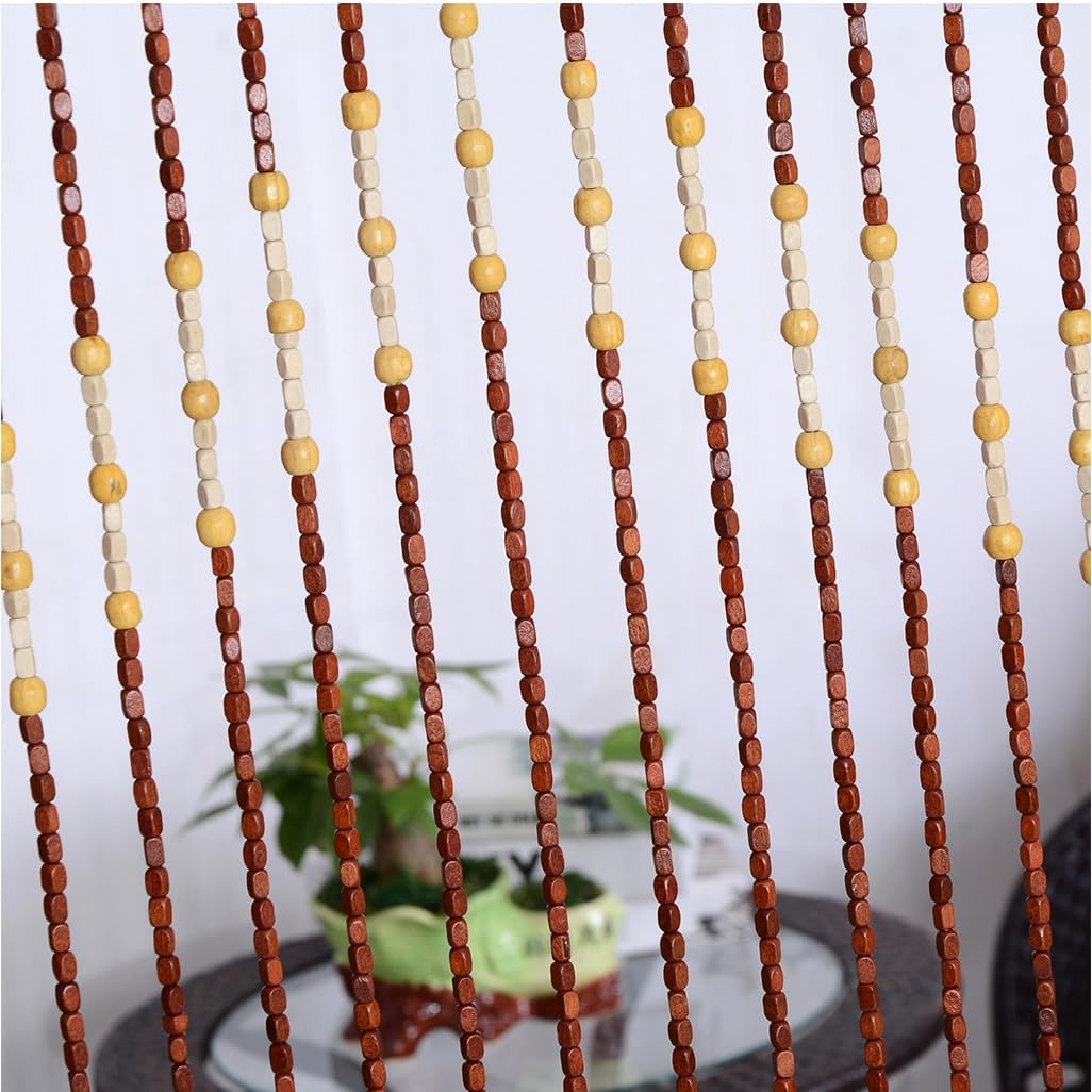 GVILTY Wooden Beaded Curtains 90x175cm