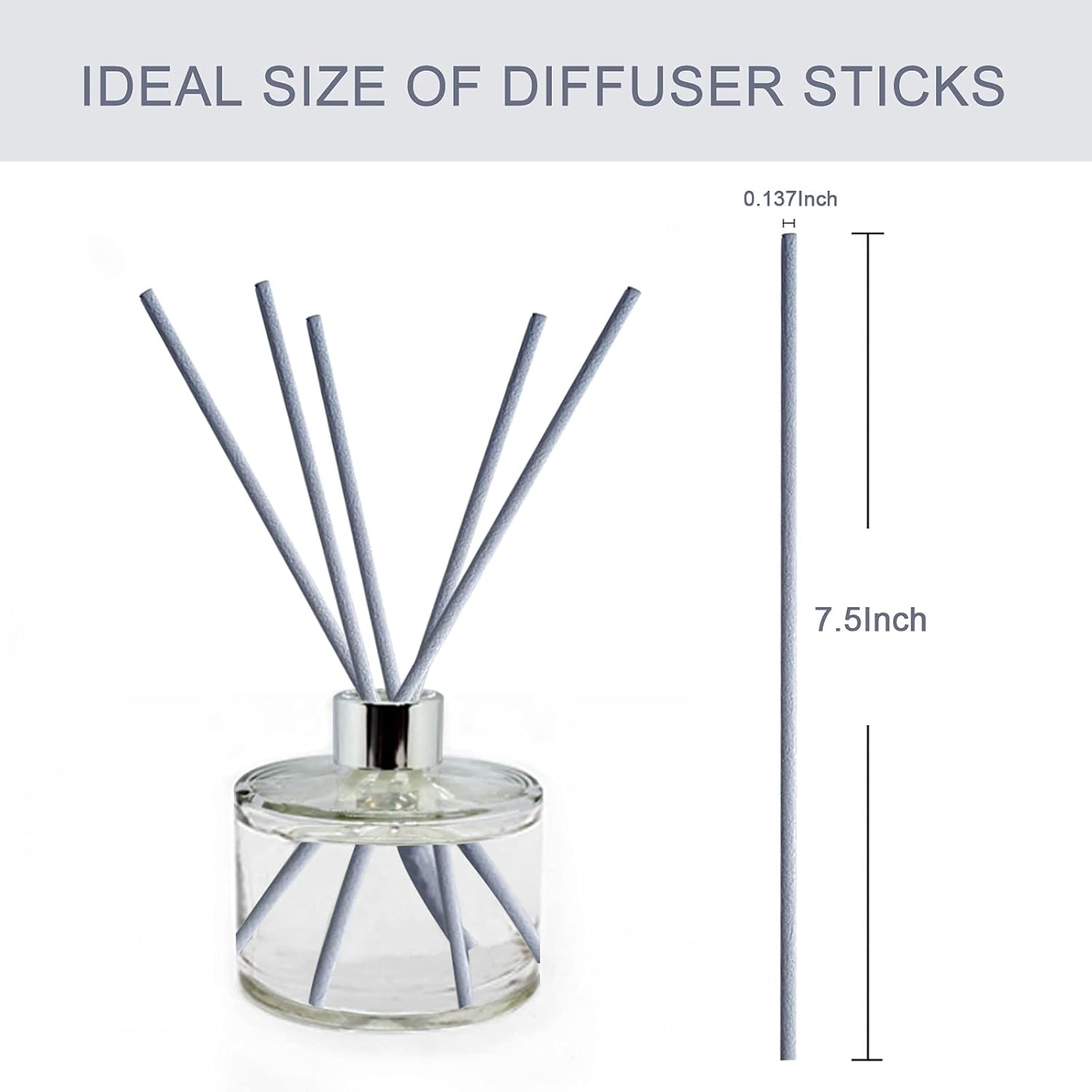 HOSSIAN 50PCS Reed Diffuser Sticks Fragrance Decor