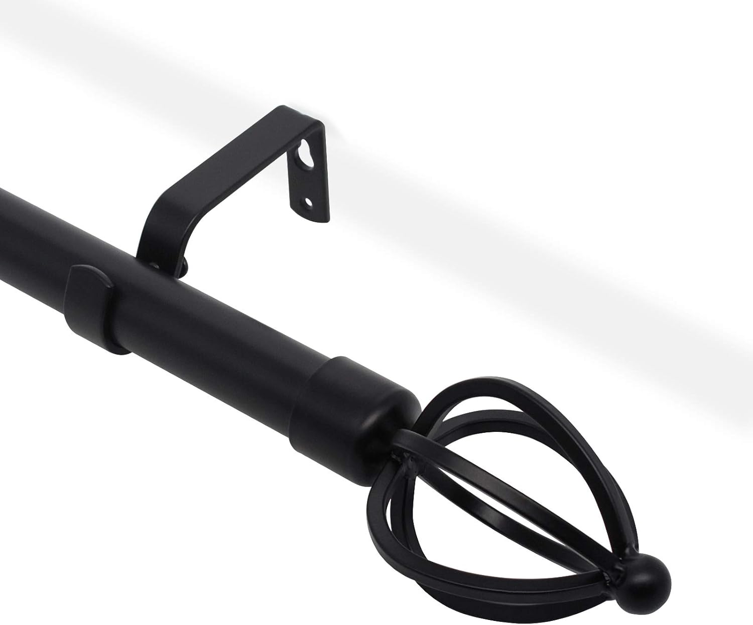 KNOWBELL 42 to 120 Inch Curtain Rod with Cage Finials