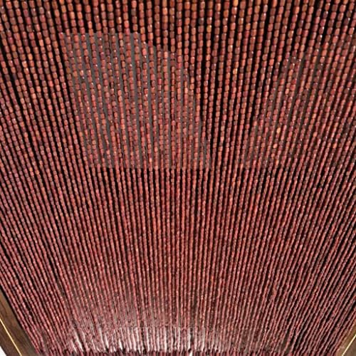 ZHOUXIAO 90 Strand Bamboo Beaded Curtain with Rods