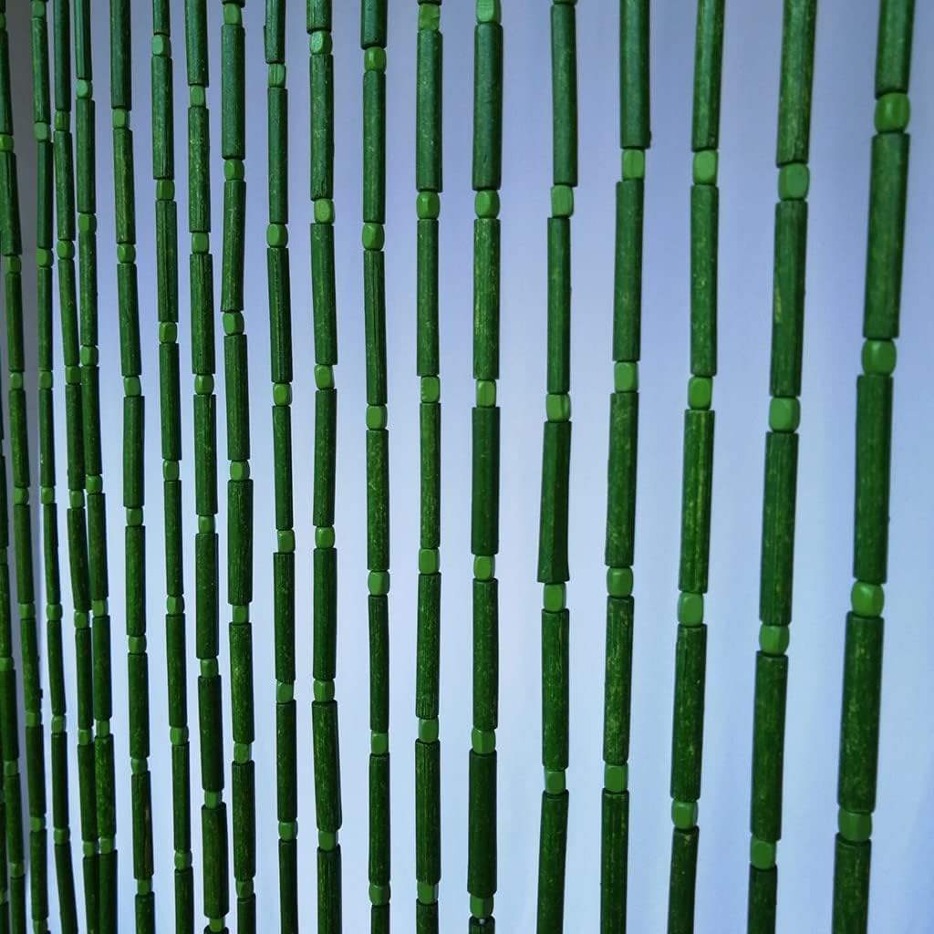 Bamboo Wood Bead Curtain for Doorways and Room Dividers