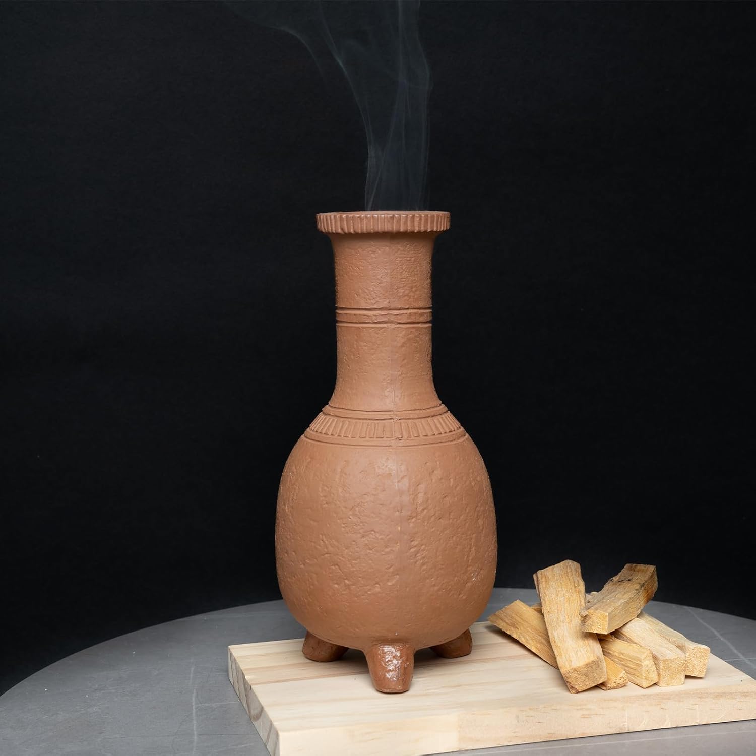 Handmade Terracotta Palo Santo Burner for Smudging and Meditation