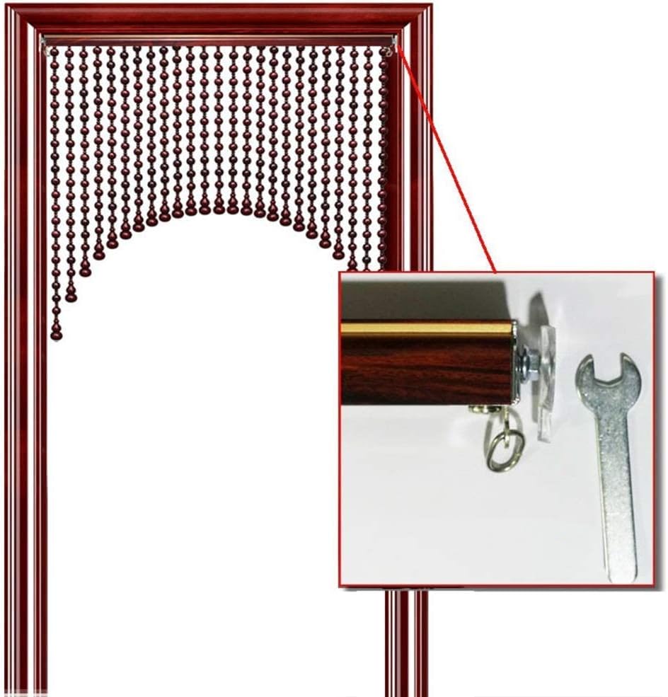 Tophacker Beaded Curtain Natural Wooden Beads Door String for Room Divider