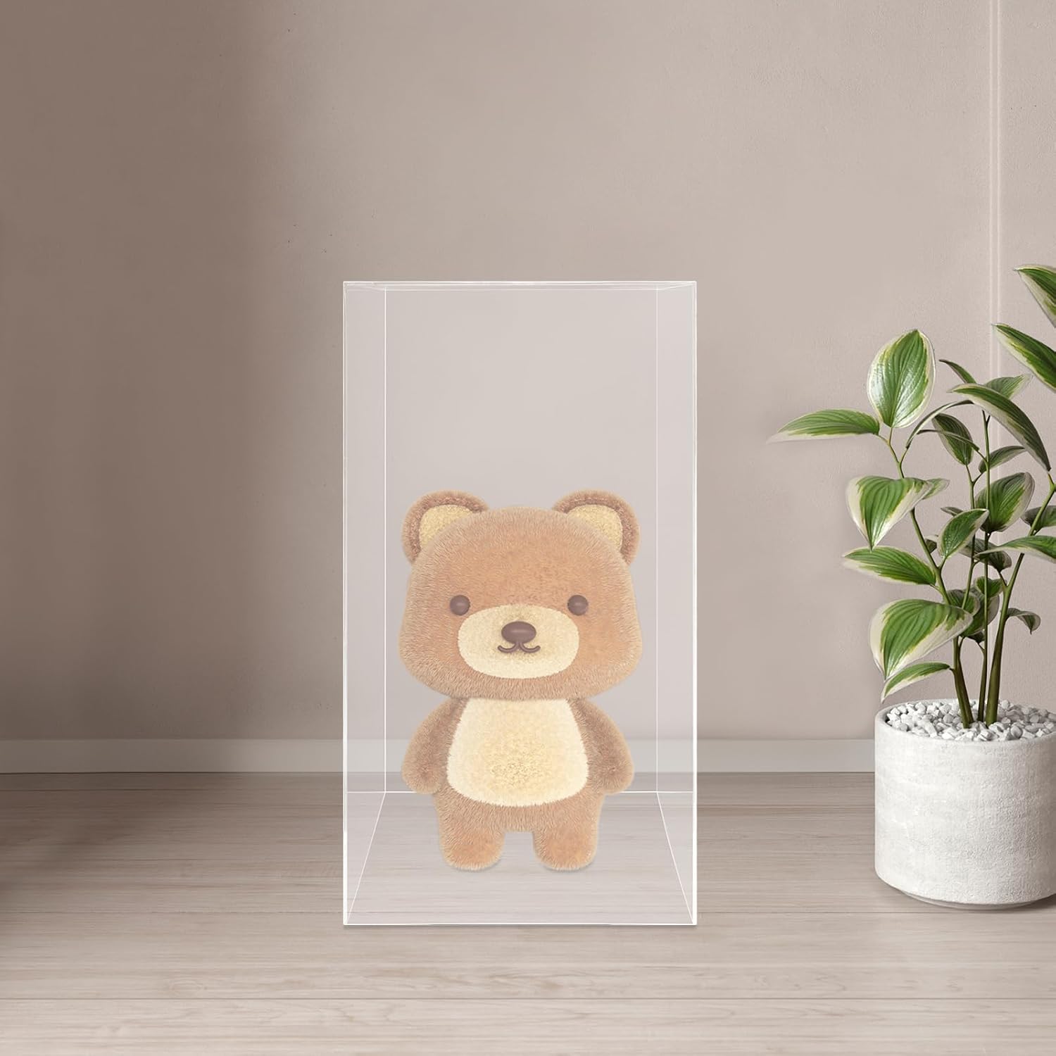 12x12x24 Clear Acrylic Cube Pedestal Display Stand - 5-Sided Wedding Centerpiece Riser