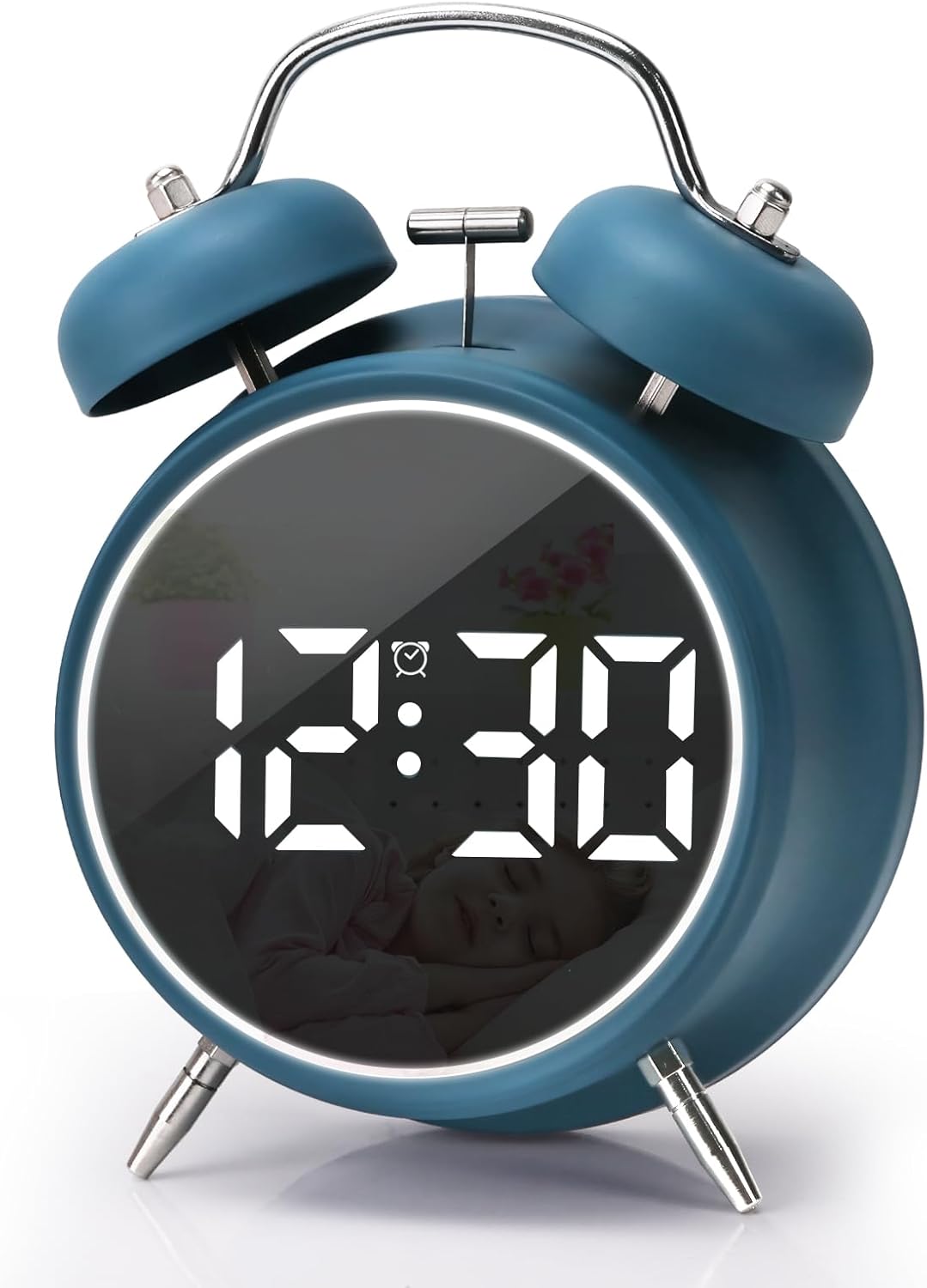 JUSTUP Loud Alarm Clock with LED Display and Night Light