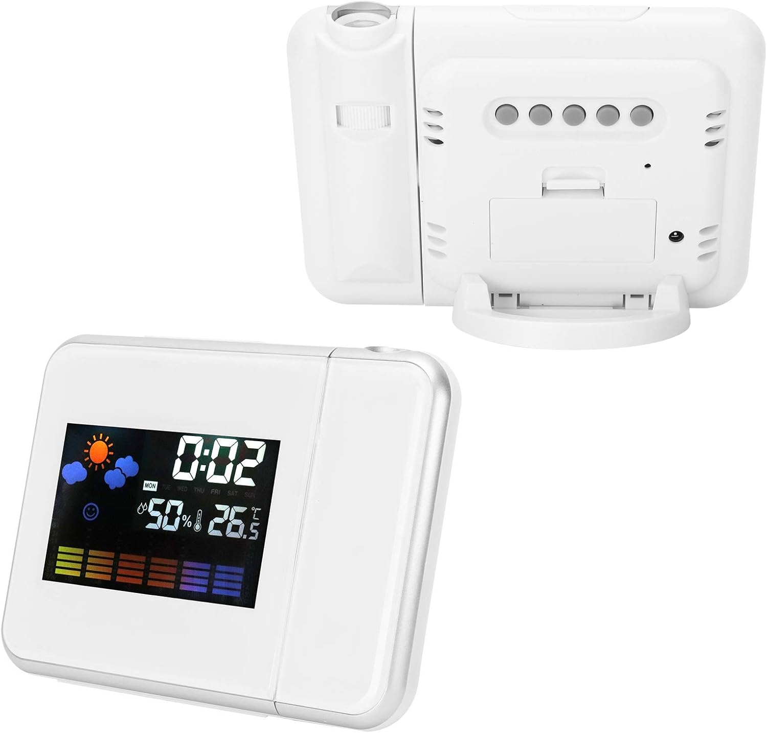 Digital Projection Alarm Clock with Weather Forecast