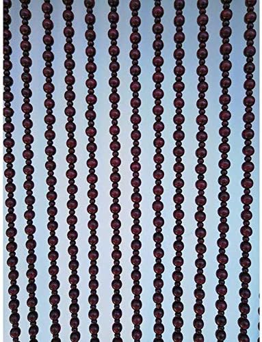 OKUOKA Wood Beaded Curtain for Doorways - 21 Strands 06x081m