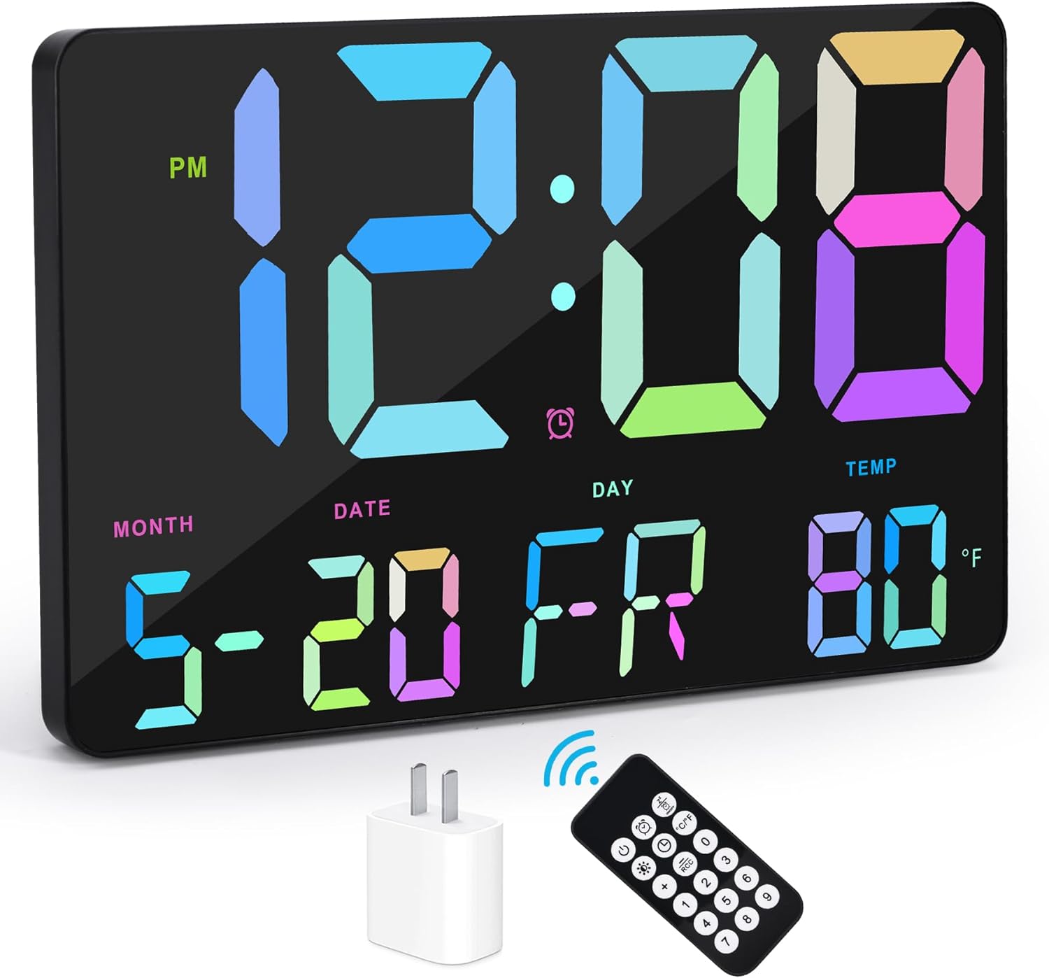 SZELAM Digital Wall Clock with Remote Control