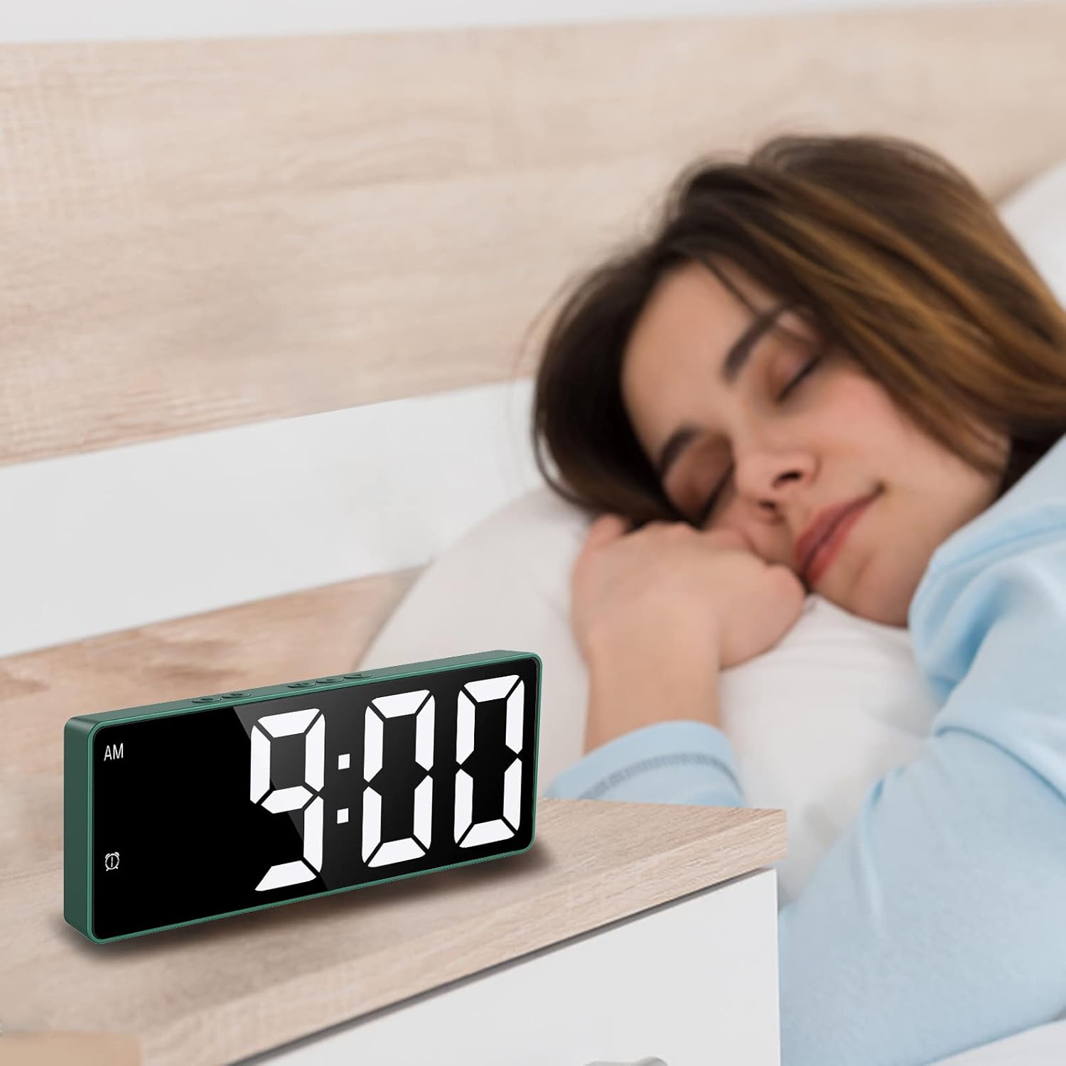 LOFICOPER 65 Inch LED Alarm Clock with Dual Alarm and Temperature Display