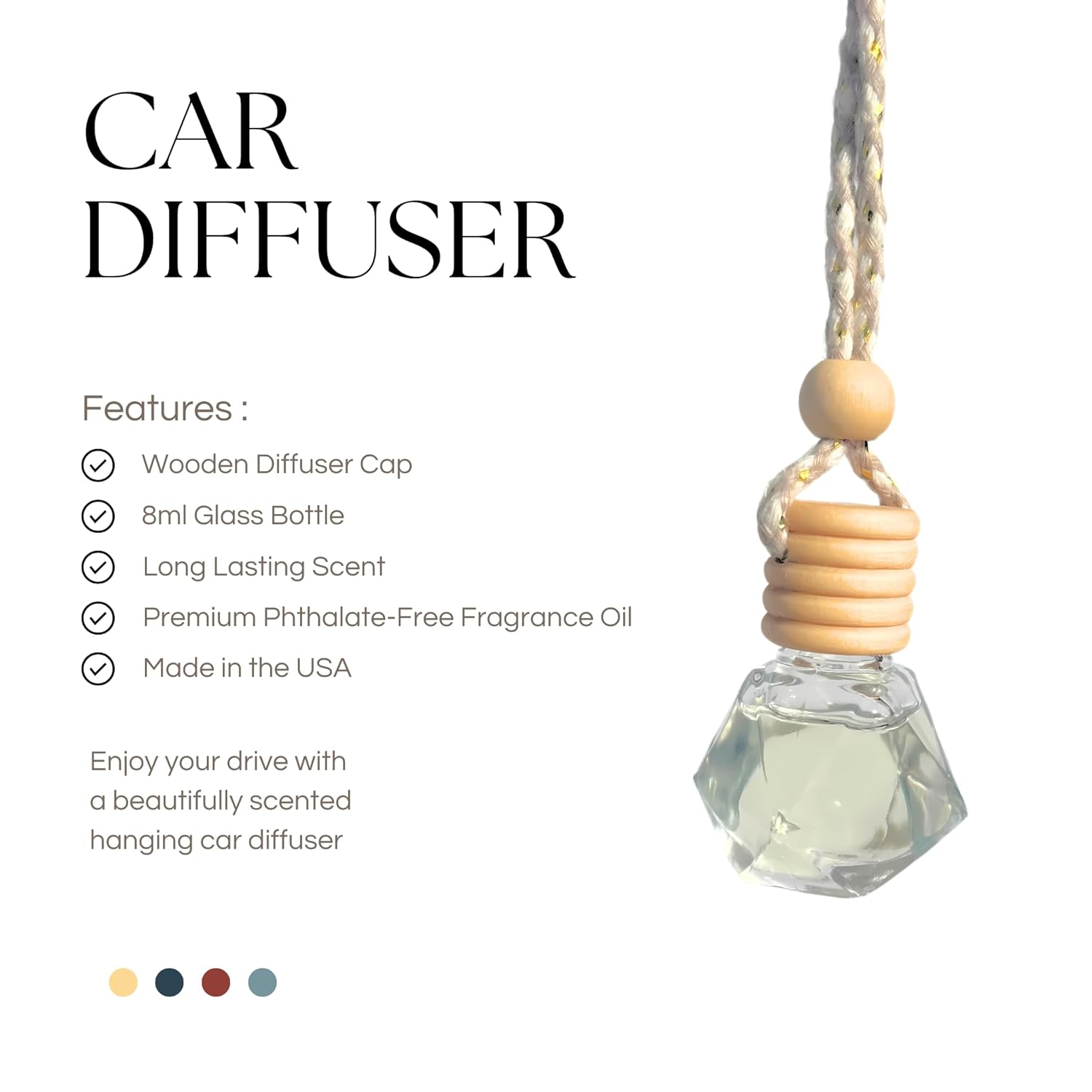 Hily Candles Car Diffuser 2 Pack Hanging Air Freshener