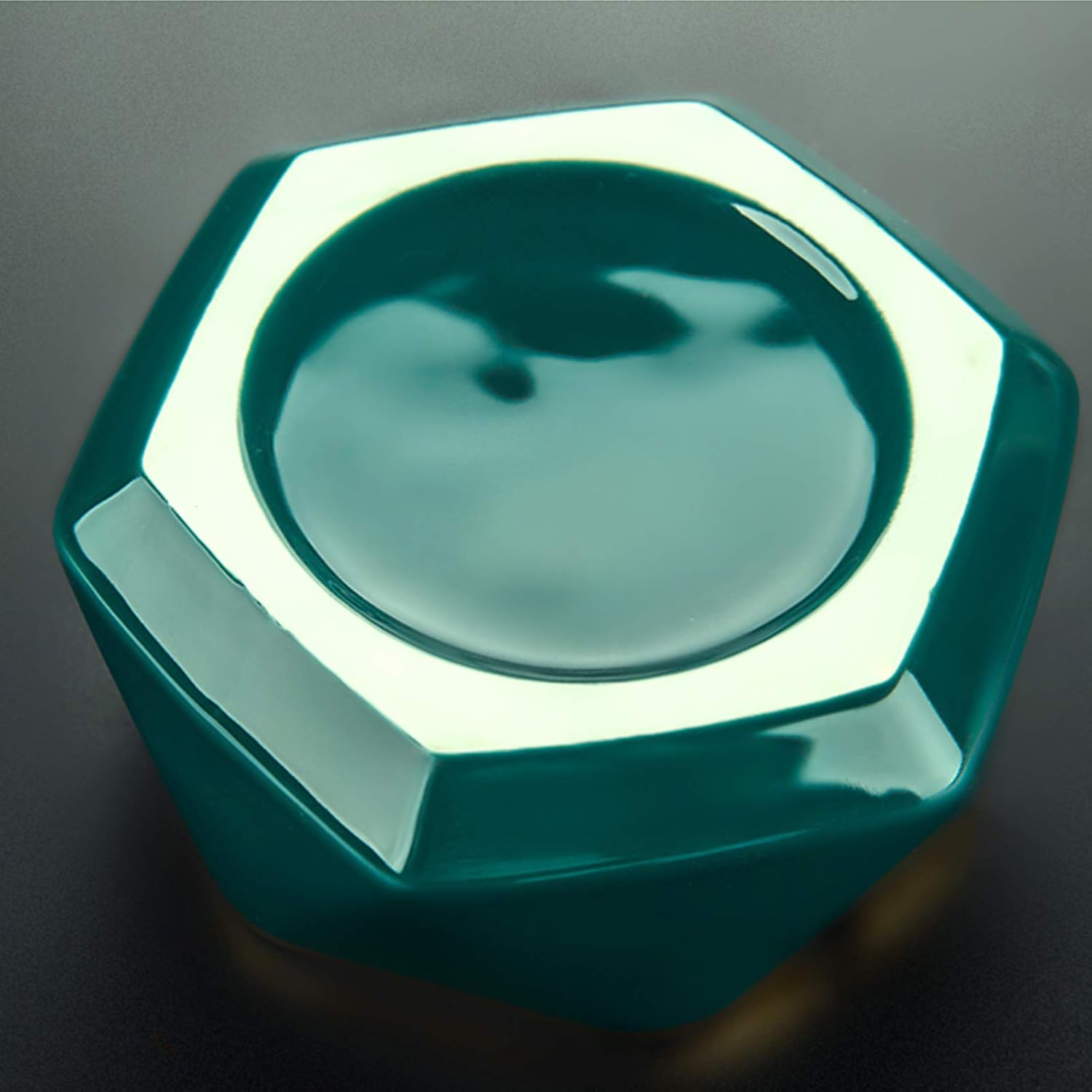 Ceramic Ashtray 5 Inch Emerald Blackish Green