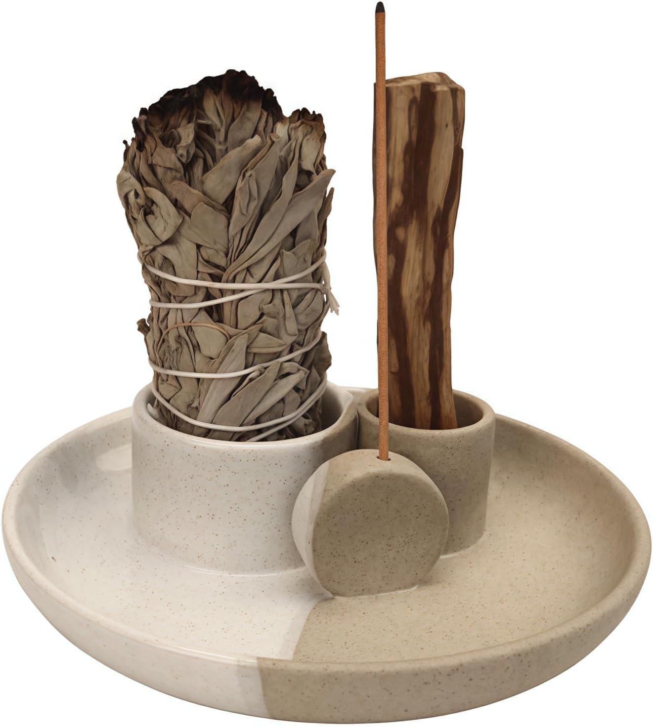4 In 1 Incense Holder Ceramic for Yoga and Meditation