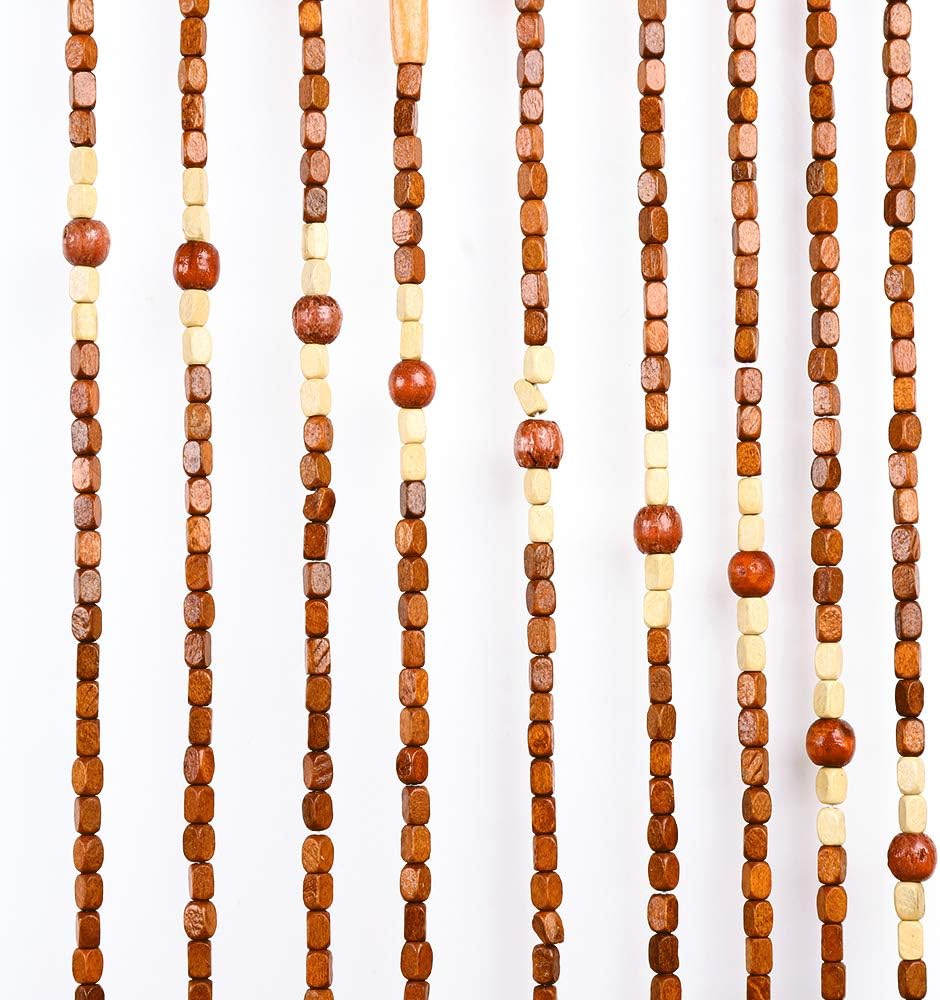 Wooden Bead Curtain for Doorway and Decor