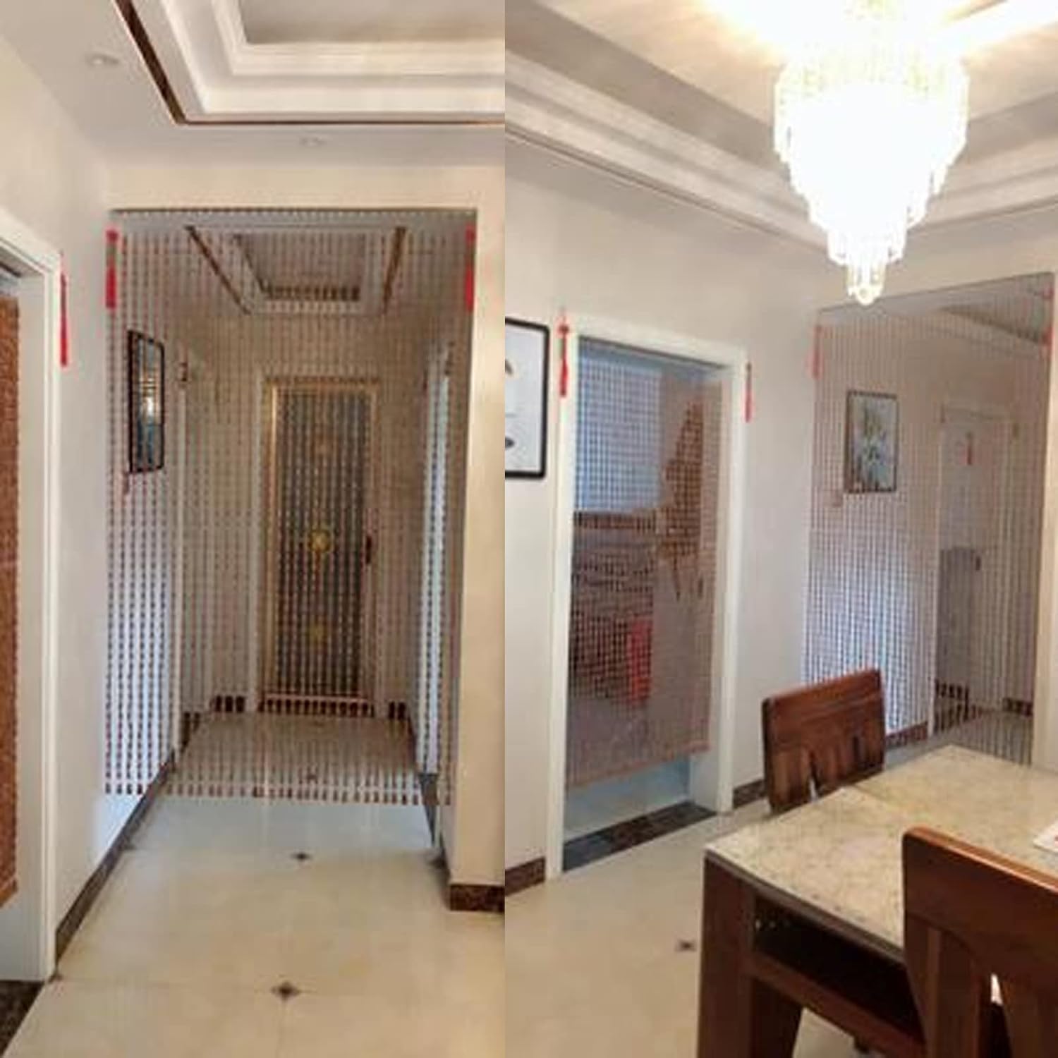 KDDEON Handmade Wood Bead Curtain with 29 Strands