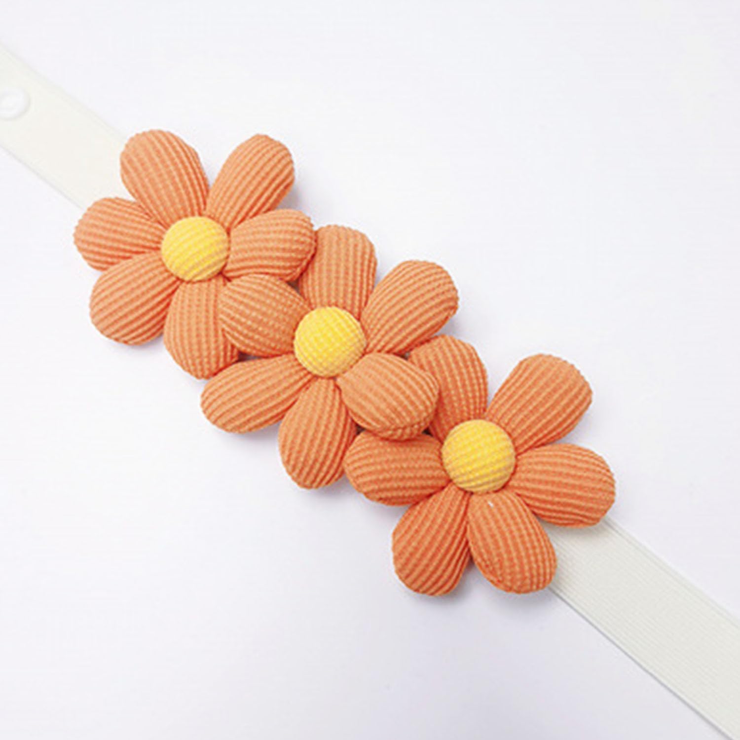 2pcs Flower Curtain Buckles Orange