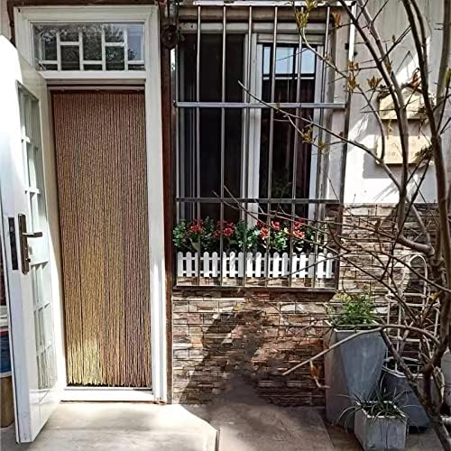Bamboo Beaded Door Curtain with Customizable Strands