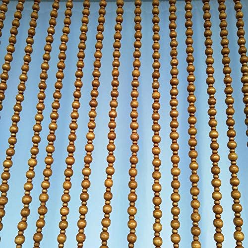 Beaded Curtain Wooden Doorway Divider Decor