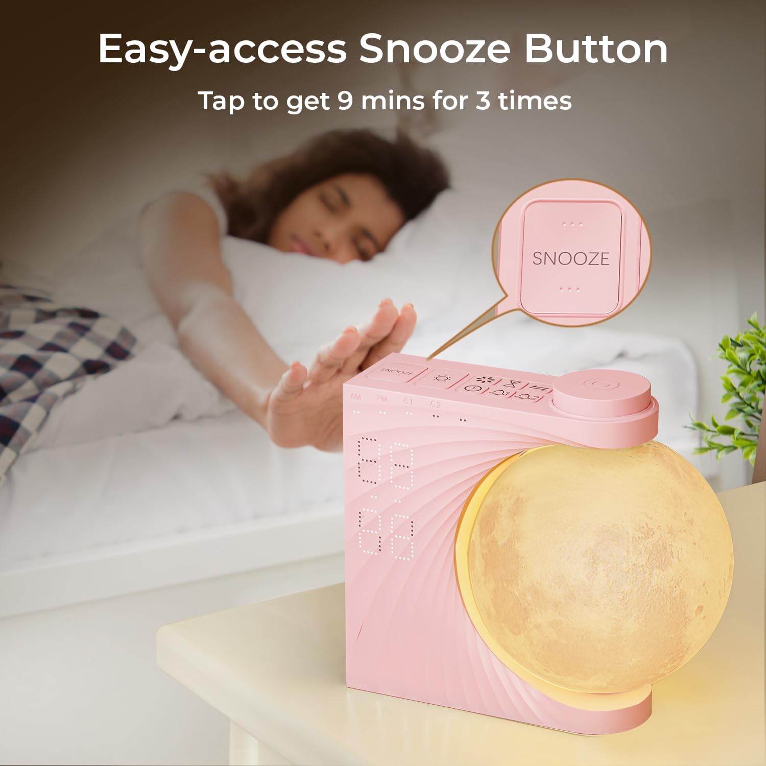 Sunrise Alarm Clock with Moon Lamp and 10 Fairy Sounds