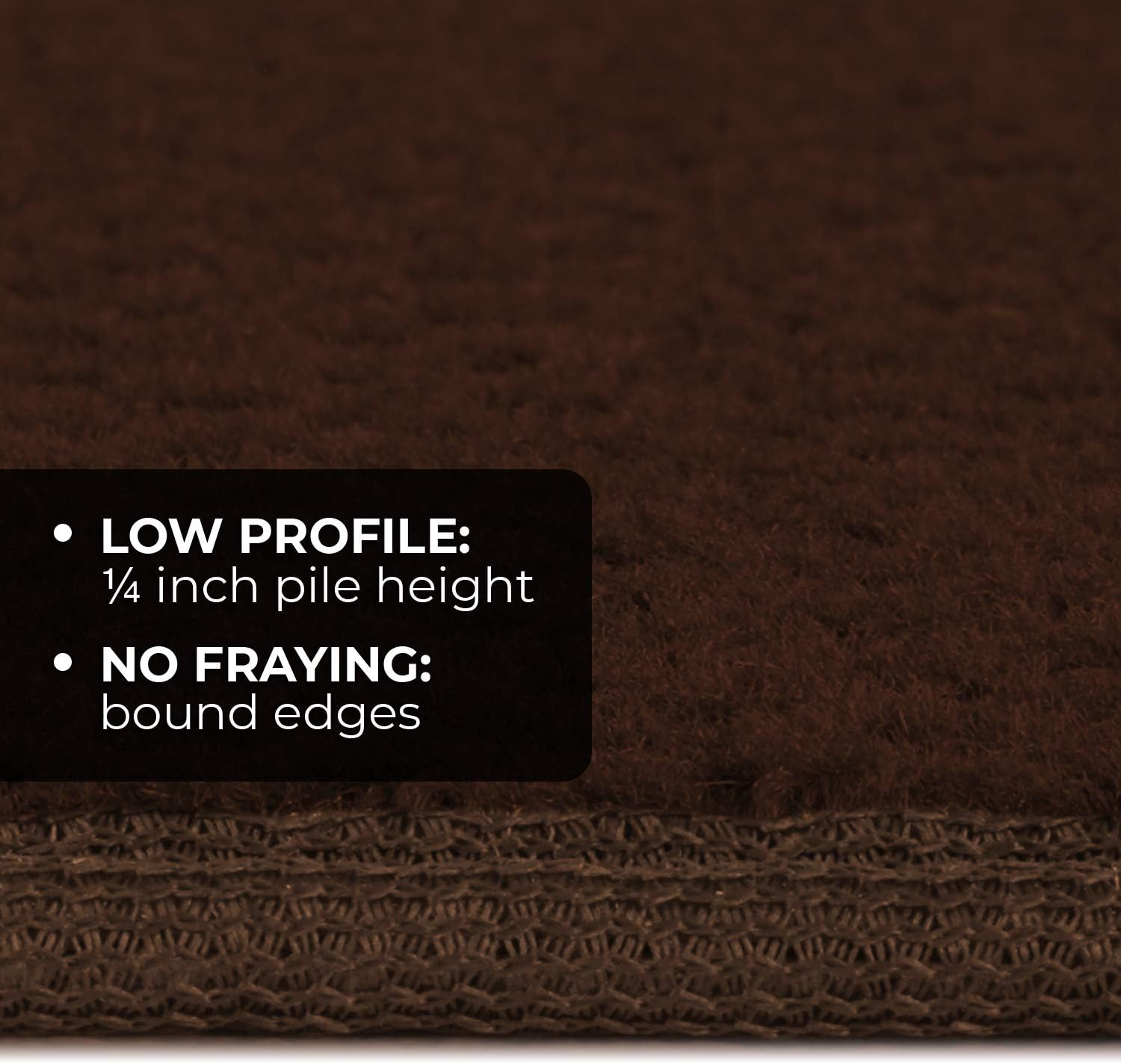Skid-Resistant Carpet Runner in Chocolate Brown 10x27