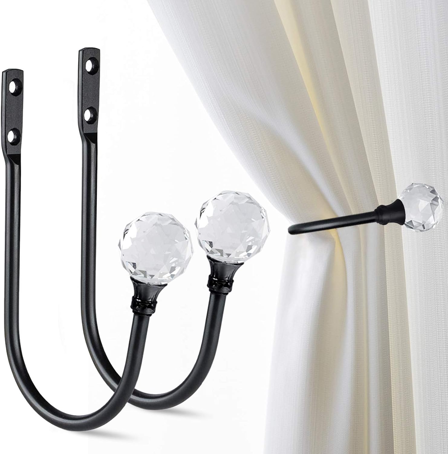 Tasteful Modern Curtain Holdbacks 2 Pack