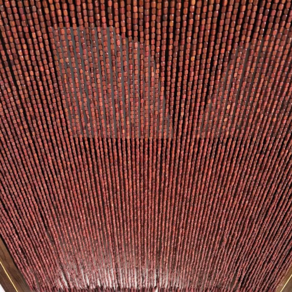 ZHOUXIAO 90 Strand Bamboo Beaded Curtain with Rods
