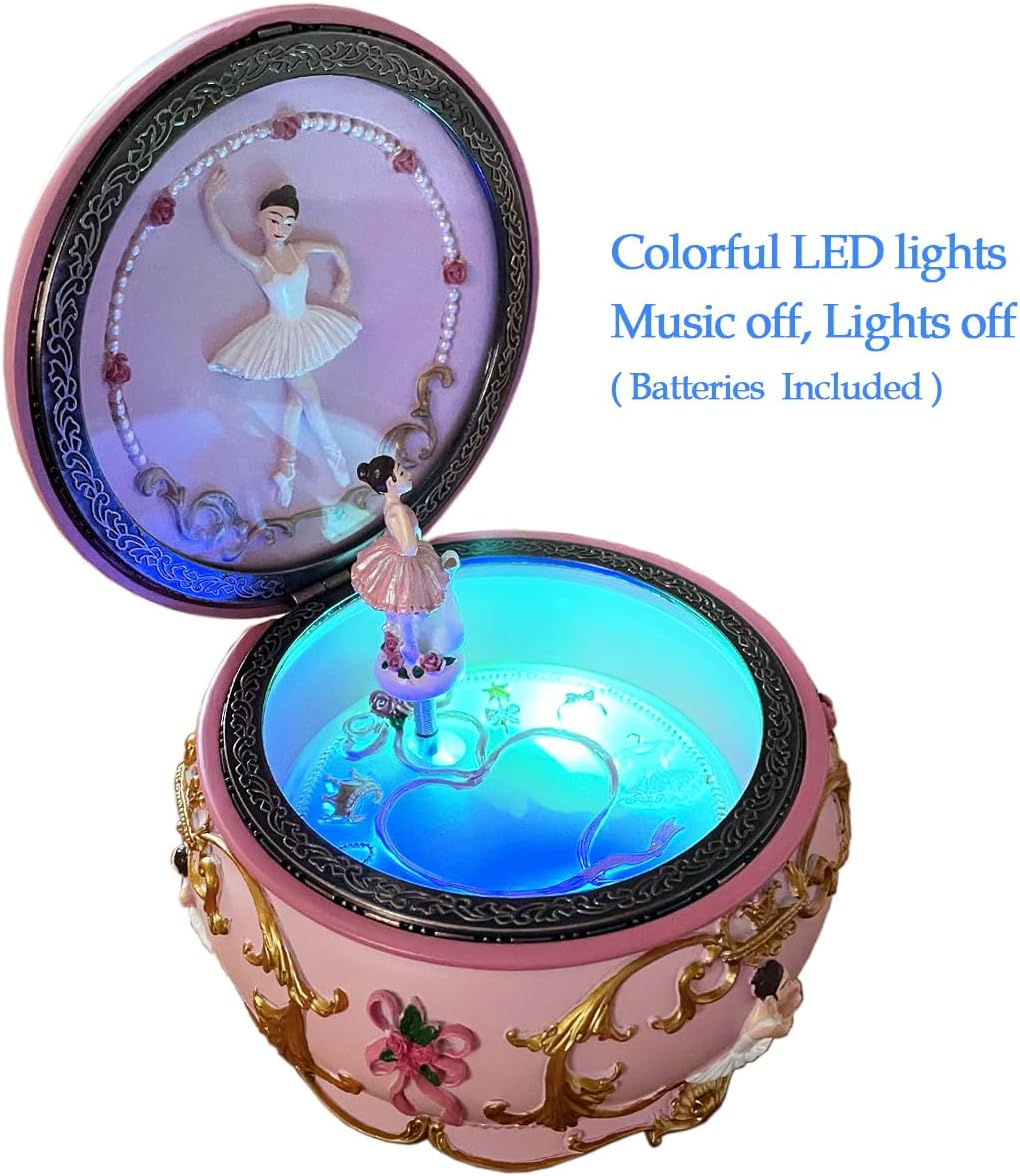 Classical Ballerina Music Box with LED Lights