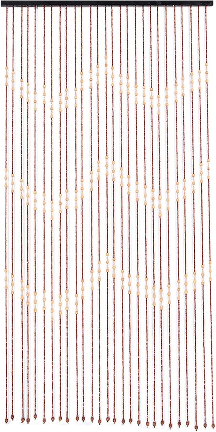 Wood Beaded Curtain for Doorway and Window Decor