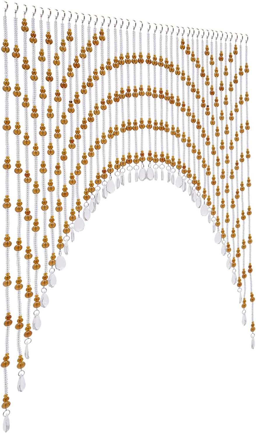 TFCFL Arched Crystal Bead Curtain for Doorways and Windows
